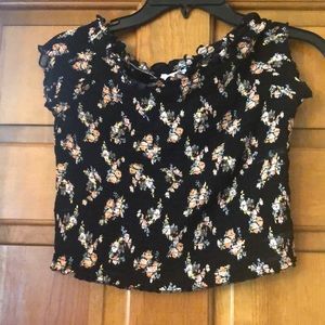 Floral print crop top